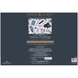 Jack & Jones Red Festive Puddings Deluxe Christmas Crackers 8 Pack - thumbnail 2