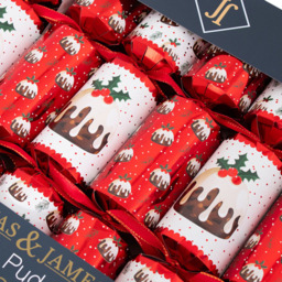Jack & Jones Red Festive Puddings Deluxe Christmas Crackers 8 Pack - thumbnail 4