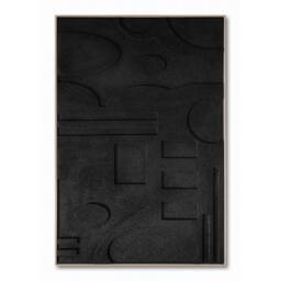 Abstract Black Textured Wall Art Black - thumbnail 1