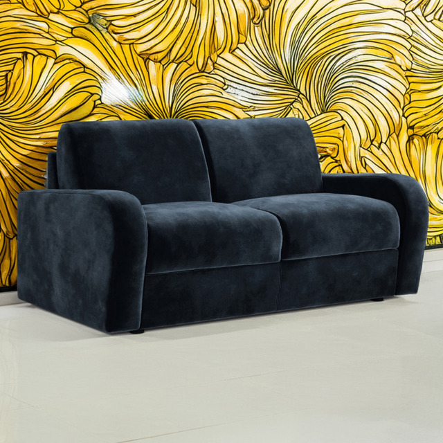 Jay-Be Deco 2 Seater Luxe Velvet Charcoal Sofa Bed with e-Sprung Mattress - image 1