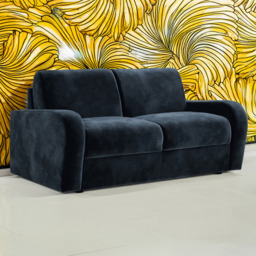 Jay-Be Deco 2 Seater Luxe Velvet Charcoal Sofa Bed with e-Sprung Mattress