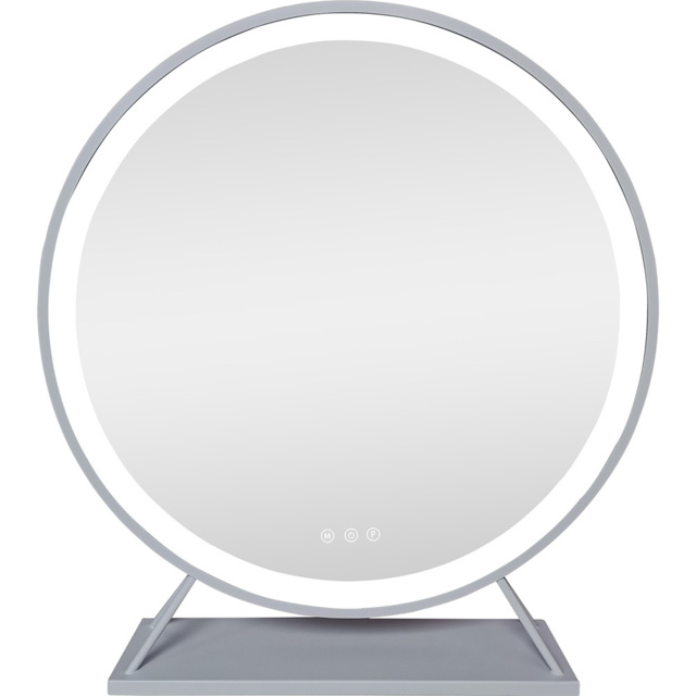 White Round Standing Hollywood LED Mirror - image 1