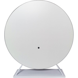 White Round Standing Hollywood LED Mirror - thumbnail 3