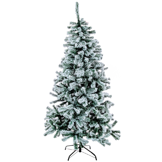 The Christmas Workshop 6ft Snowy Cone Fir Artificial Xmas Tree with Metal Stand - image 1