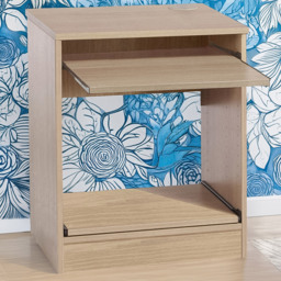 R White Cabinets Brown Printer Desk Stand