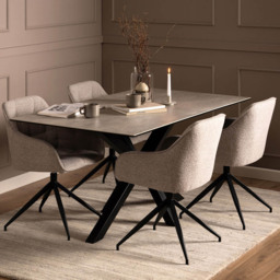 Florence Heaven 6 Seater Grey Ceramic Dining Table