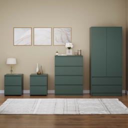 Vida Designs Denver 4 Piece Jasper Green Bedroom Furniture Set - thumbnail 2