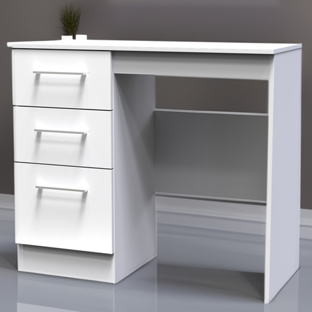 Crowndale Worcester White 3 Drawer Vanity Ready Assembled - image 1