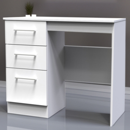 Crowndale Worcester White 3 Drawer Vanity Ready Assembled - thumbnail 1