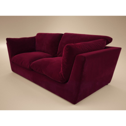 SOLACE+CO Orson 3 Seater Burgundy Velvet Sofa - thumbnail 2