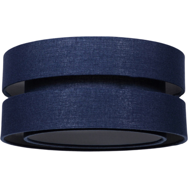 Happy Homewares 3 Tier Blue Linen Fabric Ceiling Pendant Shade - image 1