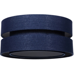 Happy Homewares 3 Tier Blue Linen Fabric Ceiling Pendant Shade