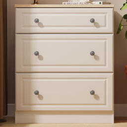 Crowndale Norfolk Kashmir Ash and Bardolino Oak 3 Drawer Deep Chest of Drawers Ready Assembled - thumbnail 1
