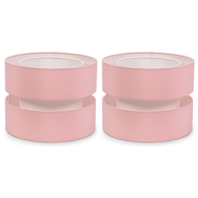 ValueLights Sophia Blush and White 2-Tier Ceiling Light Shade Small 2 Pack - image 1