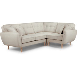 Opry Faro 4 Seater Button Back Linen Corner Sofa - thumbnail 2