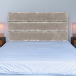 Bedmaster Milan King Size Silver Chenille Lined Headboard - thumbnail 1