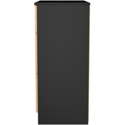 Crowndale Java Slatt Effect and Black 3 Drawer Deep Chest - thumbnail 3