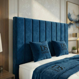DS Living Aria Blue Single Plush Ottoman Bed - thumbnail 3