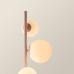 ValueLights Marlow Blush Pink Globe LED Floor Lamp - thumbnail 4