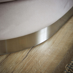Home Source Cake Light Grey Velvet Storage Ottoman - thumbnail 4
