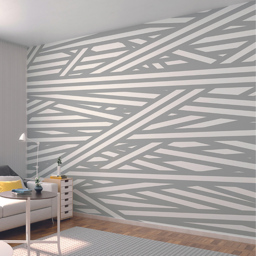 Origin Murals Striped Criss Cross Pattern Wall Mural - thumbnail 1