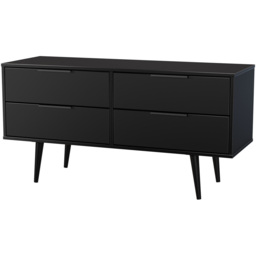 Crowndale Hong Kong 4 Drawer Matt Black Bed Box Ready Assembled - thumbnail 4