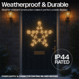 Xmas Haus 120 Warm White LED Star Light 50 x 49cm - thumbnail 4