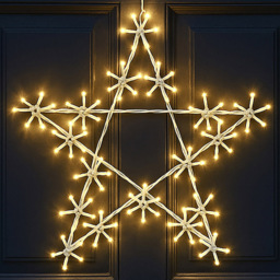 Xmas Haus 120 Warm White LED Star Light 50 x 49cm - thumbnail 1