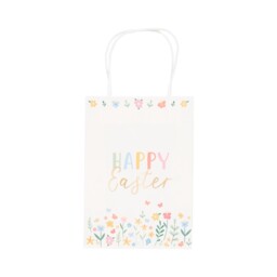 Pack of 8 Easter Floral Party Bags White - thumbnail 3