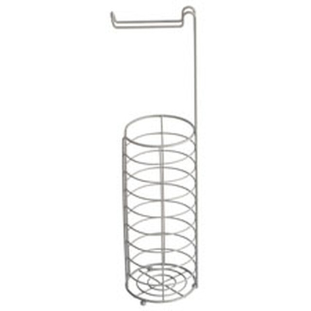 Bathstore Silver Round Wire Toilet Roll Holder