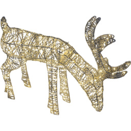 Xmas Haus 200 Warm White LED Silver Head Down Deer Christmas Decoration 2ft - thumbnail 2
