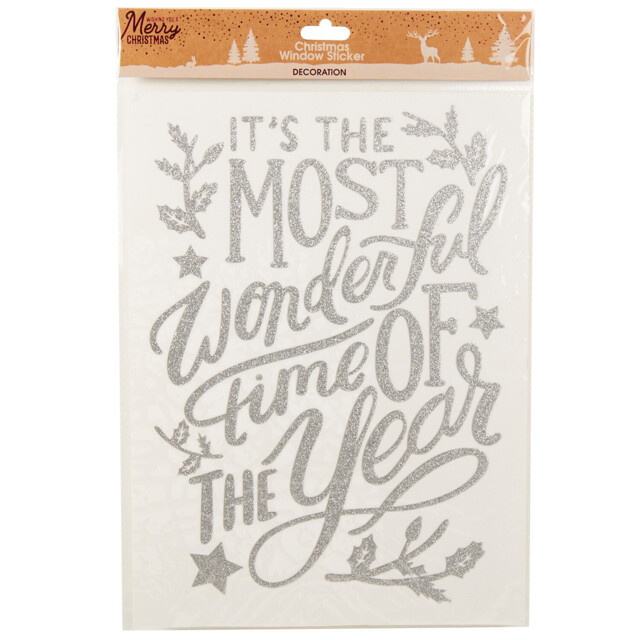 Silver Window Sticker Christmas Decoration