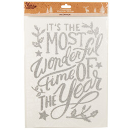 Silver Window Sticker Christmas Decoration