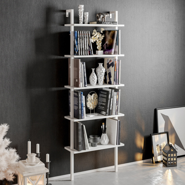 Decorotika Piante 5 Tier White Bookshelf - image 1