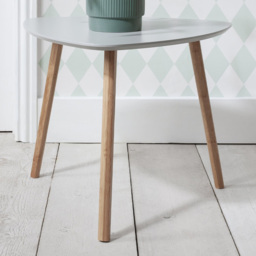 Noa and Nani Malme Chalk Grey and Natural Pine Occasional Large Side Table