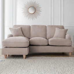 The Vienna 3 Seater Putty Left Hand Chaise Sofa