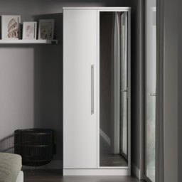 Crowndale Sherwood Porcelain Matt 2 Door Mirror Wardrobe
