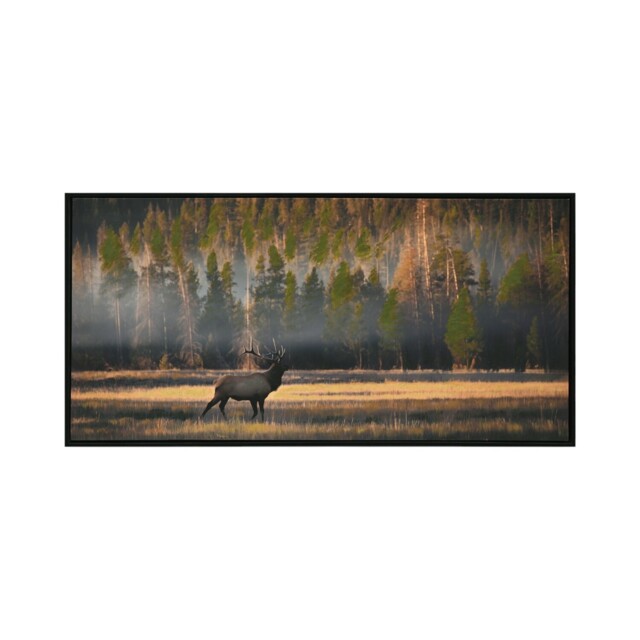 Riverland Moose Hand Painted Canvas Brown - image 1