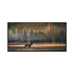 Riverland Moose Hand Painted Canvas Brown - thumbnail 2