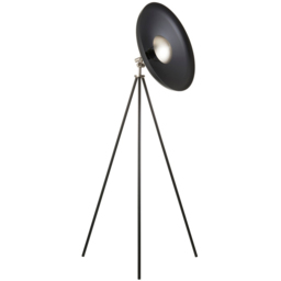 Merano Milan Matt Black Nickel Plate Complete Floor Lamp