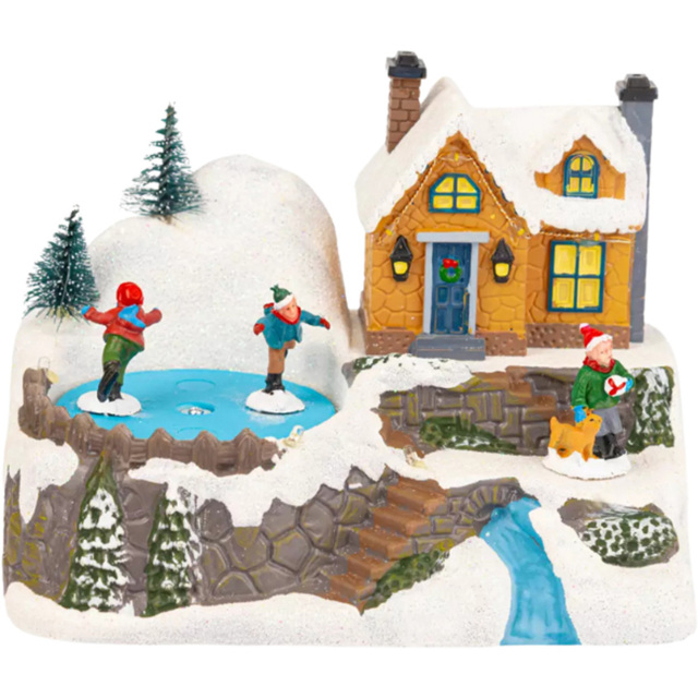 Marco Paul Winter LED Christmas Village Scene with Ice Rink - image 1