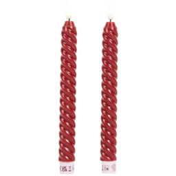 Single Twist Taper LED Candle 2 Pack in Assorted styles - thumbnail 4