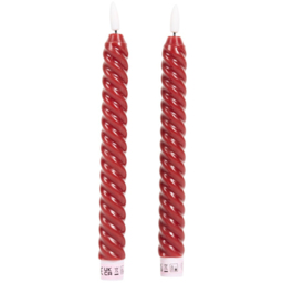Single Twist Taper LED Candle 2 Pack in Assorted styles - thumbnail 3