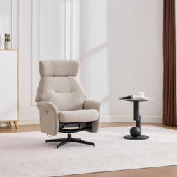 Queensbridge Oatmeal Swivel Chair and Footstool - thumbnail 3