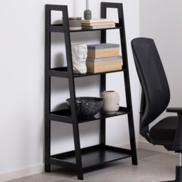 Florence Wally 4 Shelf Black Bookcase