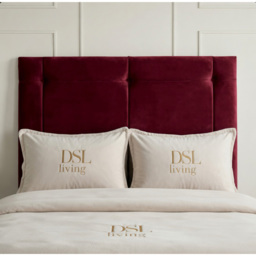 DS Living Kingsley Maroon King Size Plush Divan Bed - thumbnail 2