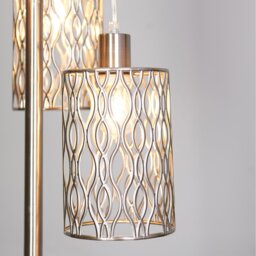 Maya 3 Light Silver Metal Floor Lamp - thumbnail 4