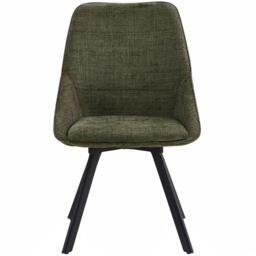 FWStyle Myla Green Chenille Upholstered Swivel Dining Chair Set of 2 - thumbnail 3