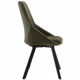 FWStyle Myla Green Chenille Upholstered Swivel Dining Chair Set of 2 - thumbnail 4