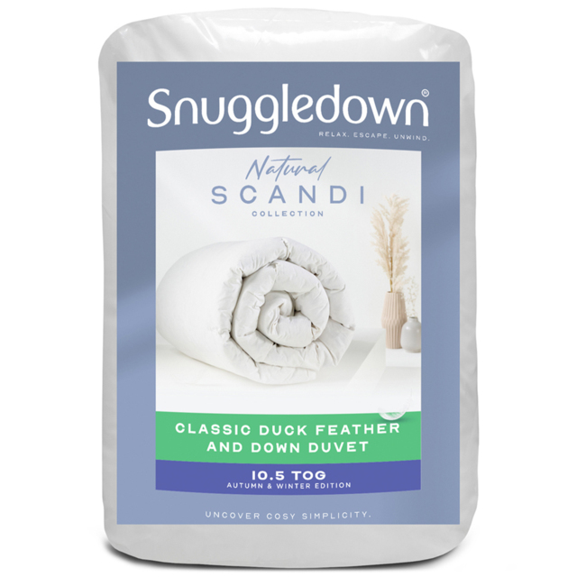 Snuggledown Scandinavian Single Duck Feather and Down Duvet 10.5 Tog - image 1
